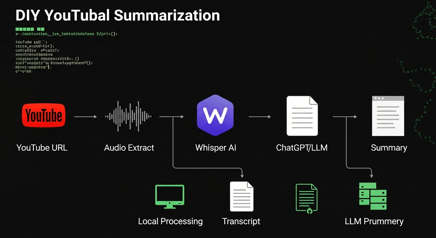 DIY YouTube video summarization workflow